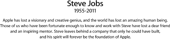 RIP Steve Jobs