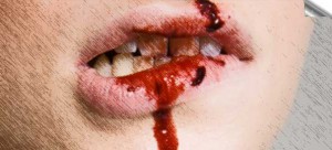 bibir berdarah