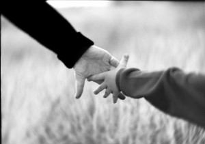 holding hands